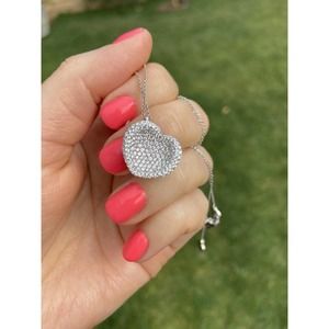 New $ 7500 PASQUALE BRUNI LOVE 18K WHITE GOLD/DIAMOND 1.36CT NECKLACE